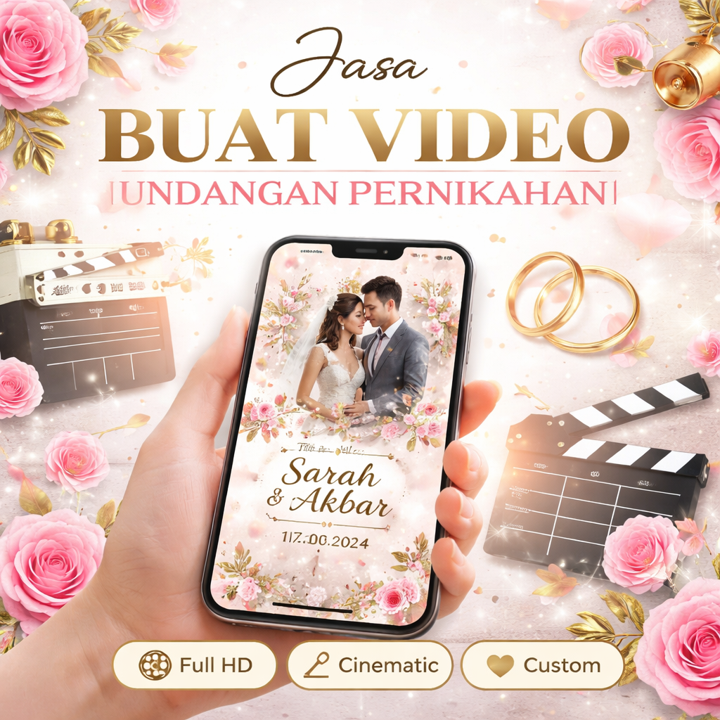 Jasa Buat Video Undangan + Poster Pernikahan