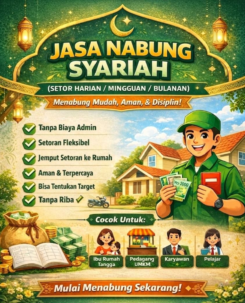 Jasa Nabung Syariah Tanpa Biaya Admin