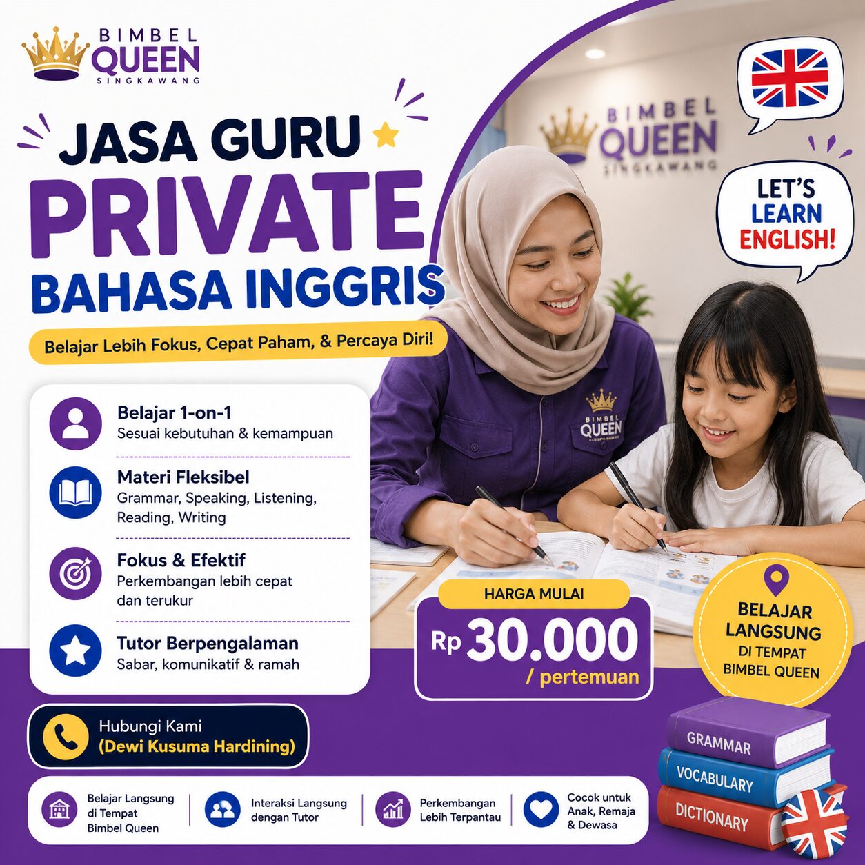 Guru Private Bahasa Inggris SD, SMP, SMA