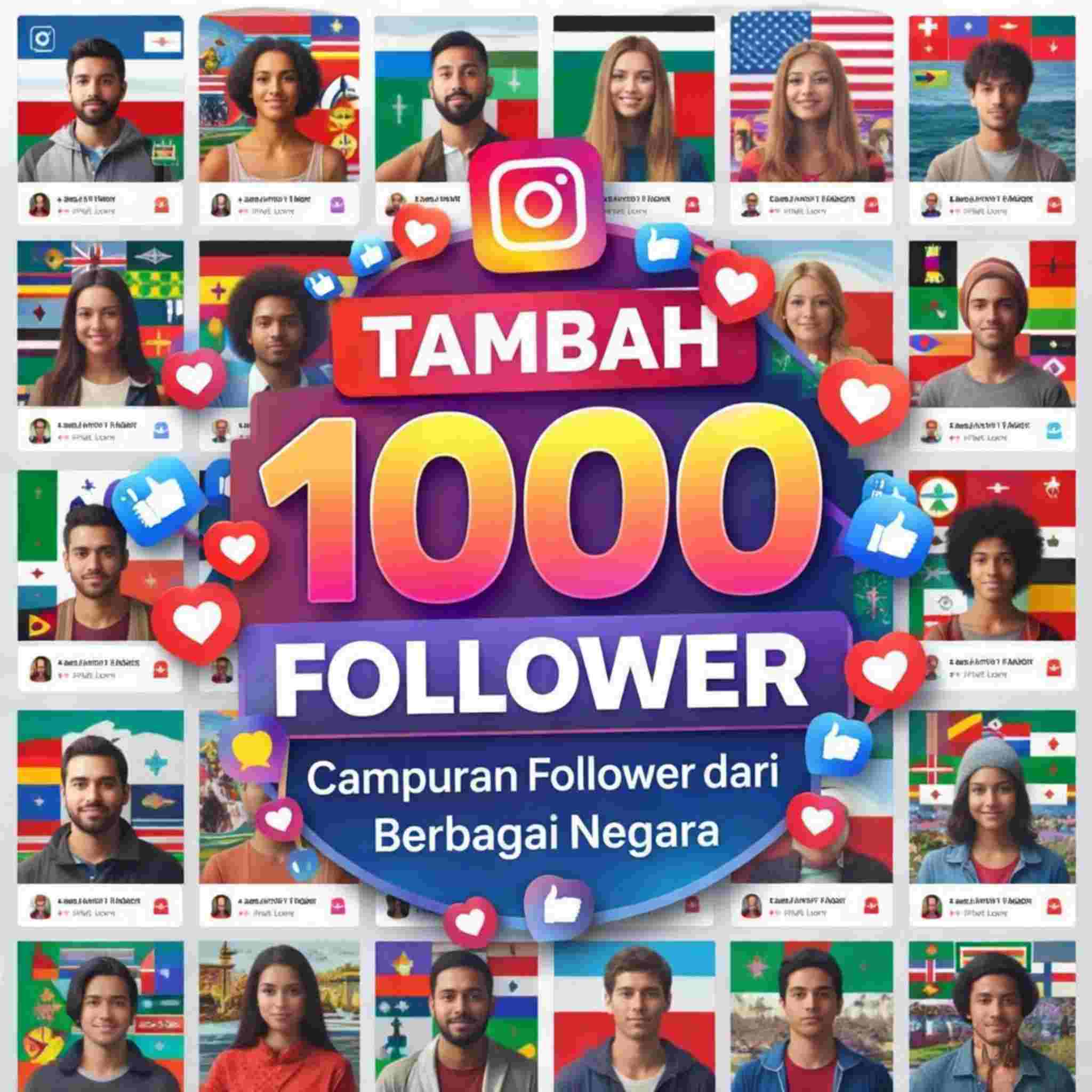 Beli 1000 Followers Instagram CAMPURAN Auto Refill