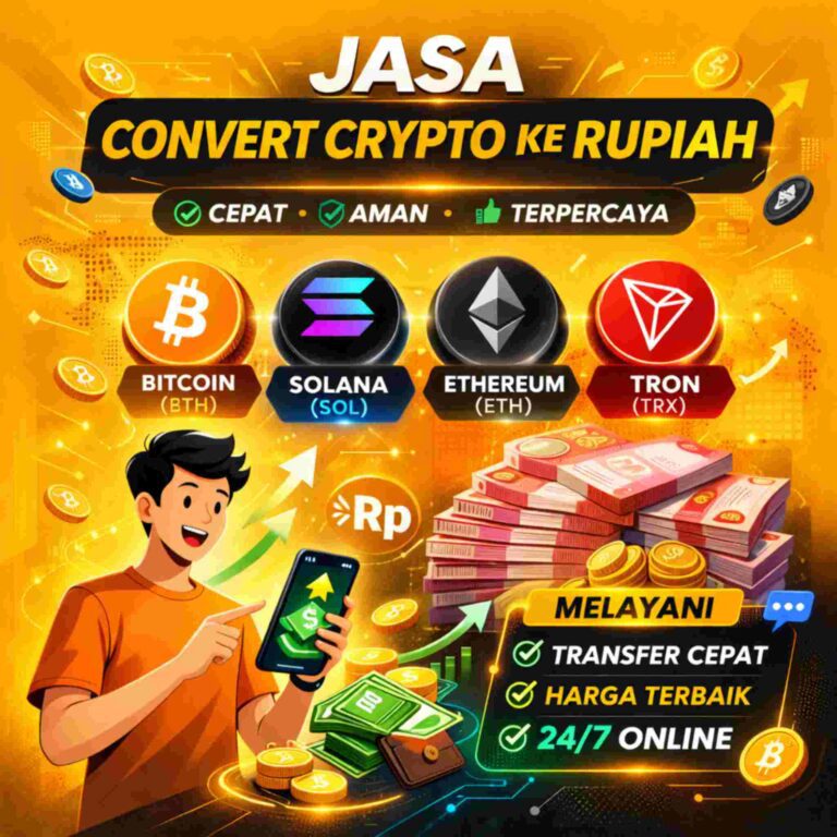 Jasa CONVERT Crypto Rate Rp 17.000