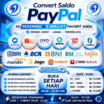 Jasa Convert PayPal ke Rupiah Rate Rp 15.500 Cair 1-3 Menit