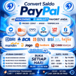 Jasa Convert PayPal ke Rupiah Rate Rp 15.500 Cair 1-3 Menit