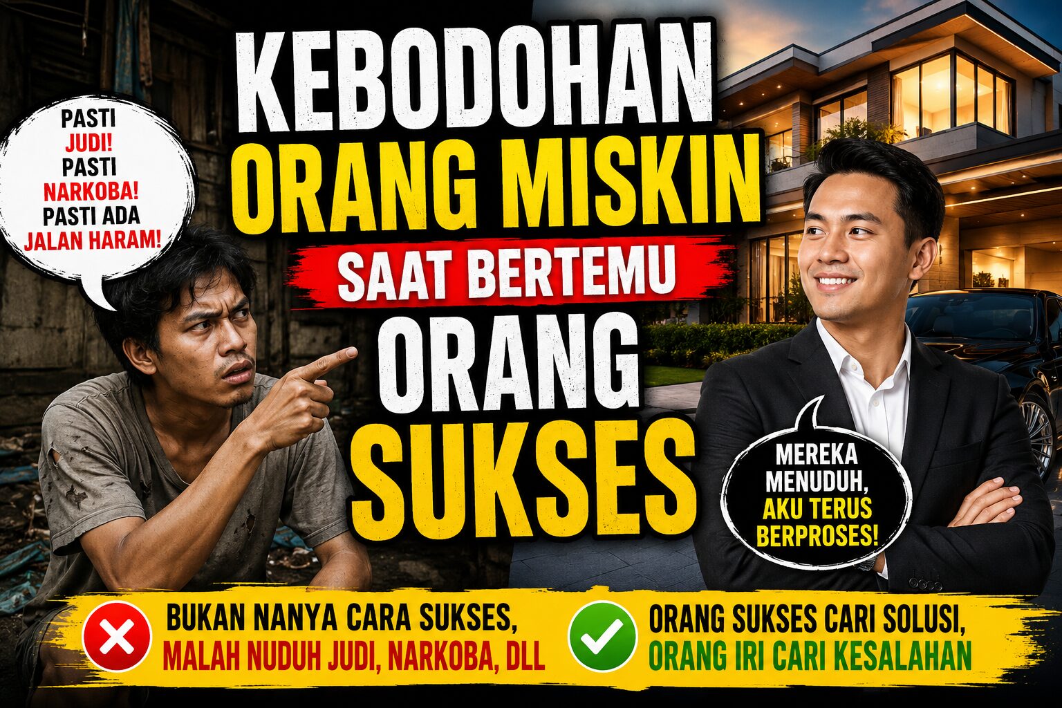 Kebodohan Orang Miskin Saat Bertemu Orang Sukses