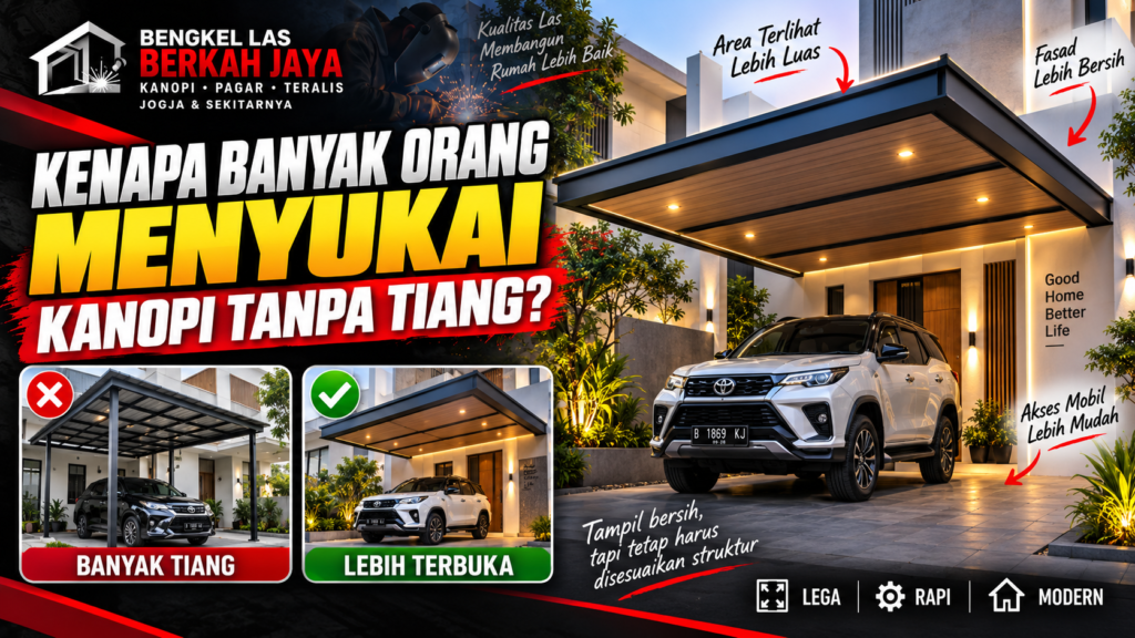 Kenapa Banyak Orang Menyukai Kanopi Tanpa Tiang?