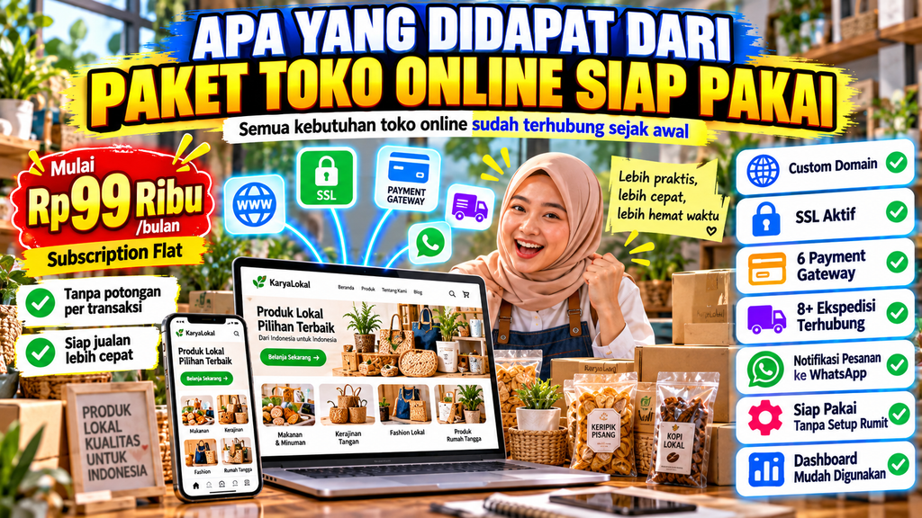 Apa yang Didapat dari Paket Toko Online Siap Pakai